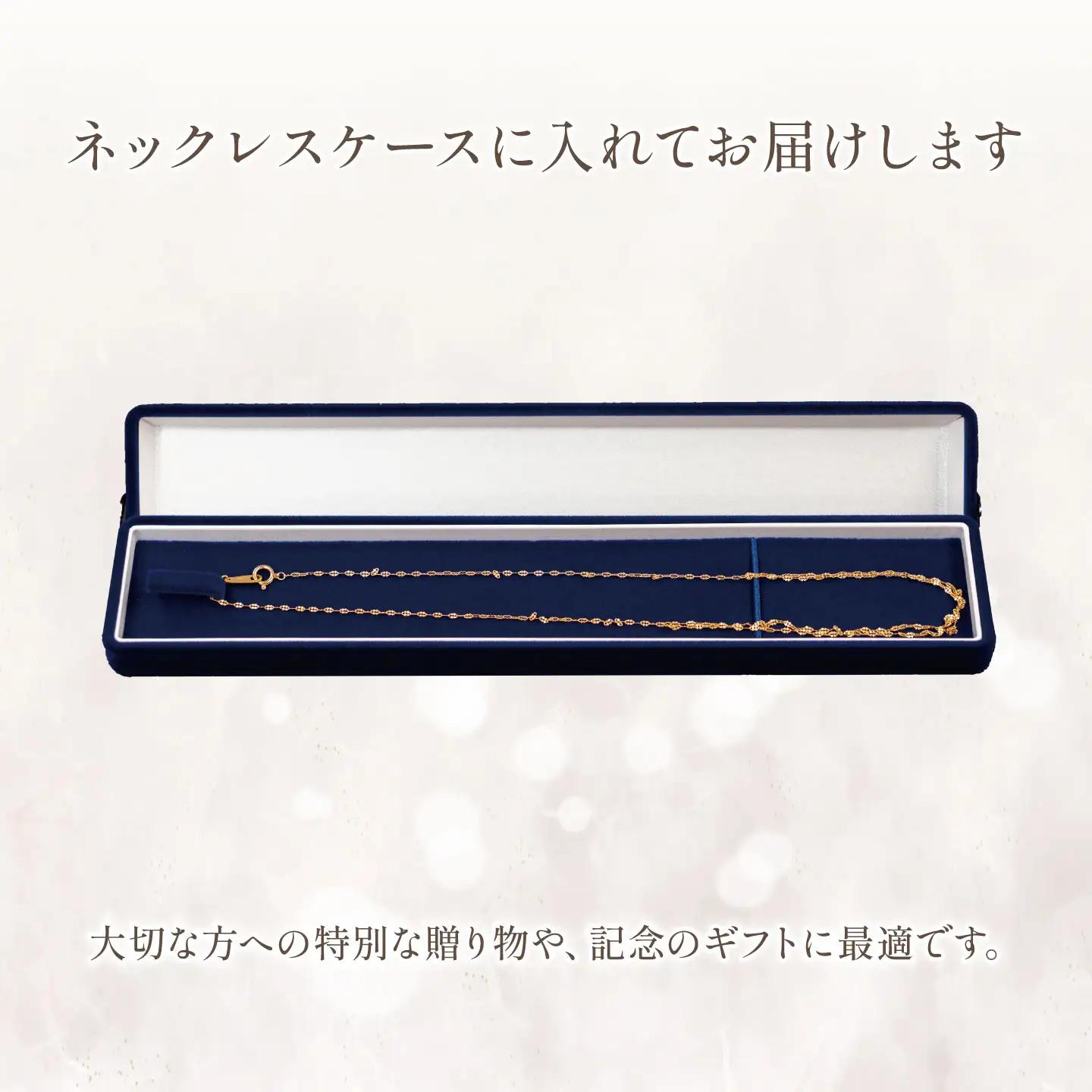 純金 造幣局検定刻印入り 純金 0.25ΦクローバーWネックレス 43cm