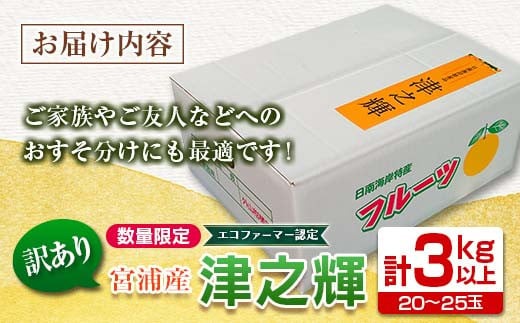 訳あり 数量限定 津之輝 計3kg以上 果物 フルーツ くだもの みかん 柑橘 先行予約 2025年 期間限定 デザート おやつ ジュース フルーツサンド おすすめ 国産 食品 ご家庭用 ご褒美 お祝