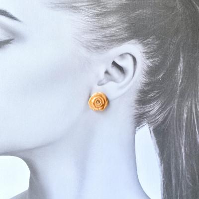 ふるさと納税 茅ヶ崎市 ArtOpus. ピアス 薔薇 大 オレンジ 湘南 茅ヶ崎市 陶磁器 アートギフト |  | 01