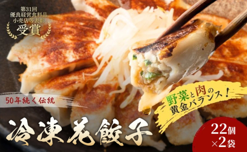 冷凍花餃子44個(22個×2袋) 餃子 冷凍餃子 冷凍ギョーザ 手作り餃子 ギョーザ 点心 中華 中華料理 惣菜 簡単調理 加工食品 静岡県 森町