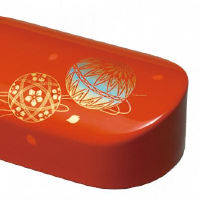 ふるさと納税 海南市 紀州漆器 漆芸 蒔絵 文鎮 小判型 朱 手まり |  | 01