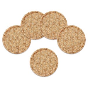 タツクラフト 友禅和紙コースター 5枚セット 麻の葉