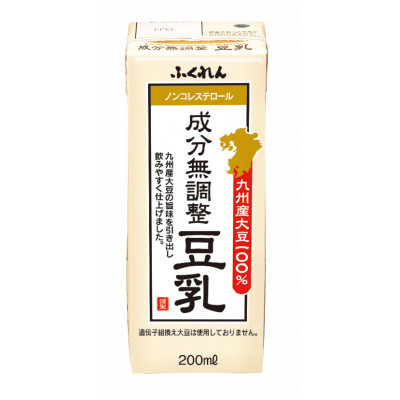 
九州産大豆 成分無調整豆乳　200ml×24本入り(福岡県)【1515076】
