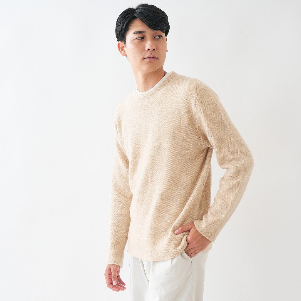 
            カノコ柄クルーネックプルオーバー MKブランド ブラウンL  ニット ファッション おしゃれ 日本製 秋 冬 プレゼント ギフト 第一ニットマーケティング  MKDK1302
          