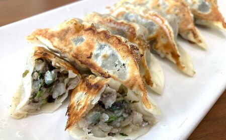 花餃子(22個入×2袋)と梅しそ餃子(22個入×2袋)のセット  惣菜 冷凍餃子 中華 夕飯 夜ごはん おかず 食べ比べ おつまみ ビールのおつまみ 
