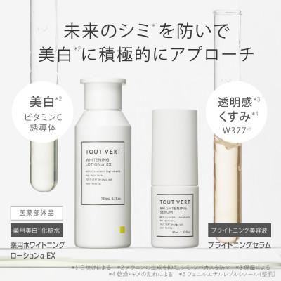 ふるさと納税 箕面市 トゥヴェール　シミケアセット(薬用ホワイトニングローションα EX、ブライトニングセラム)