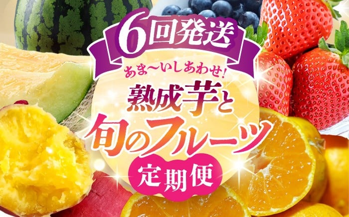 
            【6回定期便】 フルーツの名産地 山鹿から直送のあま～い幸せ 熟成芋と旬のフルーツ 熊本 おいしい さつまいも みかん いちご すいか メロン 小玉スイカ 大粒 ブルーベリー[ZZZ002]
          