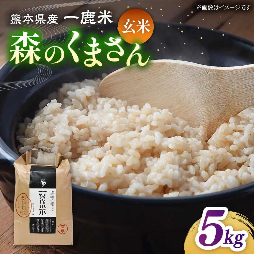〈令和7年度産米〉 【天日塩を使用】一鹿米 森のくまさん  玄米5kg 【株式会社 夢アグリ】[ZCL025]