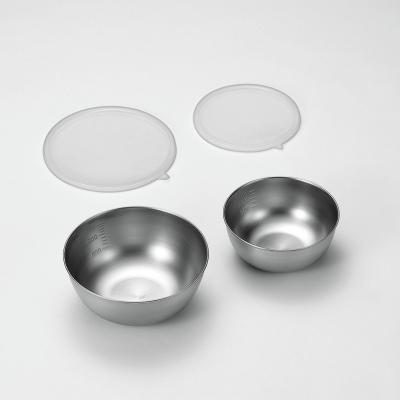 ふるさと納税 三条市 ステンレスボウル15cm&amp;18cm(シリコン蓋付) 【015S142】