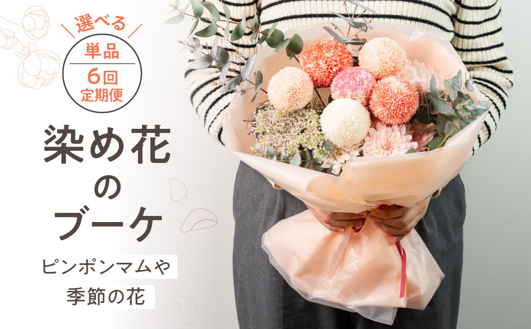 
                  ＜8月から寄附額改定＞ピンポンマムを中心とした染め花のブーケ 花 花束 ギフト 贈り物 ブーケ 生花 季節の花 菊 赤 ピンク 誕生日 フラワー 雑貨 インテリア 人気 母の日 父の日 切花 菊 キク
                