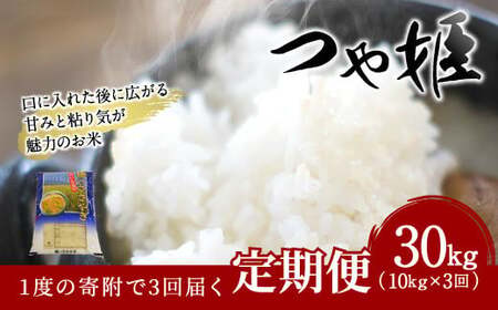 【3ヶ月定期便】大分県産 つや姫 10kg×3回 計30kg