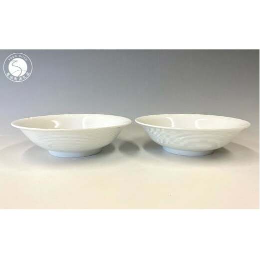 中仙窯 有田焼 白磁 シチュー皿 2枚セット 中尾純作 作家 作家物 白磁 白 器 食器 シチュー皿 カレー皿 パスタ皿 ペア 伝統工芸 A60-79