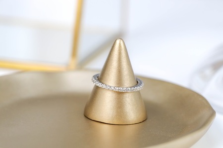 【プラチナ】ハーフエタニティリング0.32ct【傷＆歪みに強い】/No.95