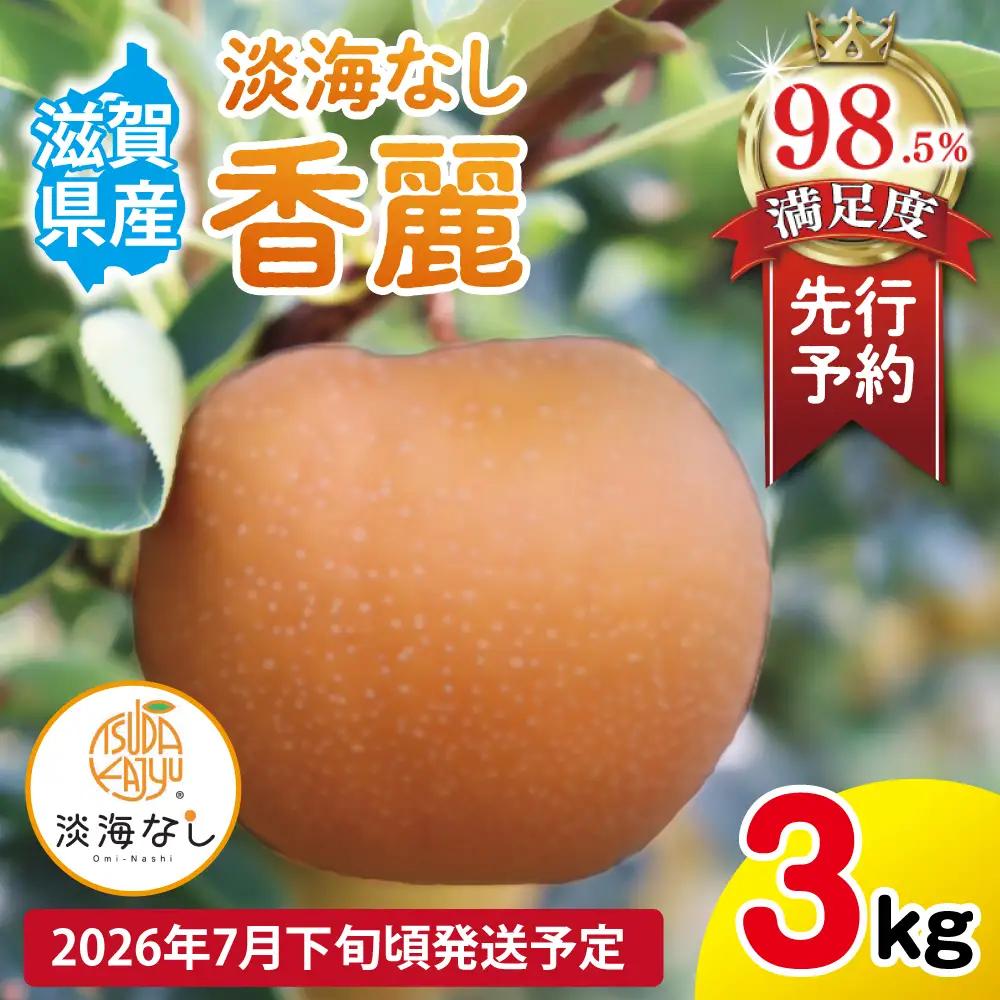 【先行予約】【数量限定】淡海なし　香麗　3kg箱入り（サイズ：2L～7L　5～10個入り）【K126W】スイーツ 果物