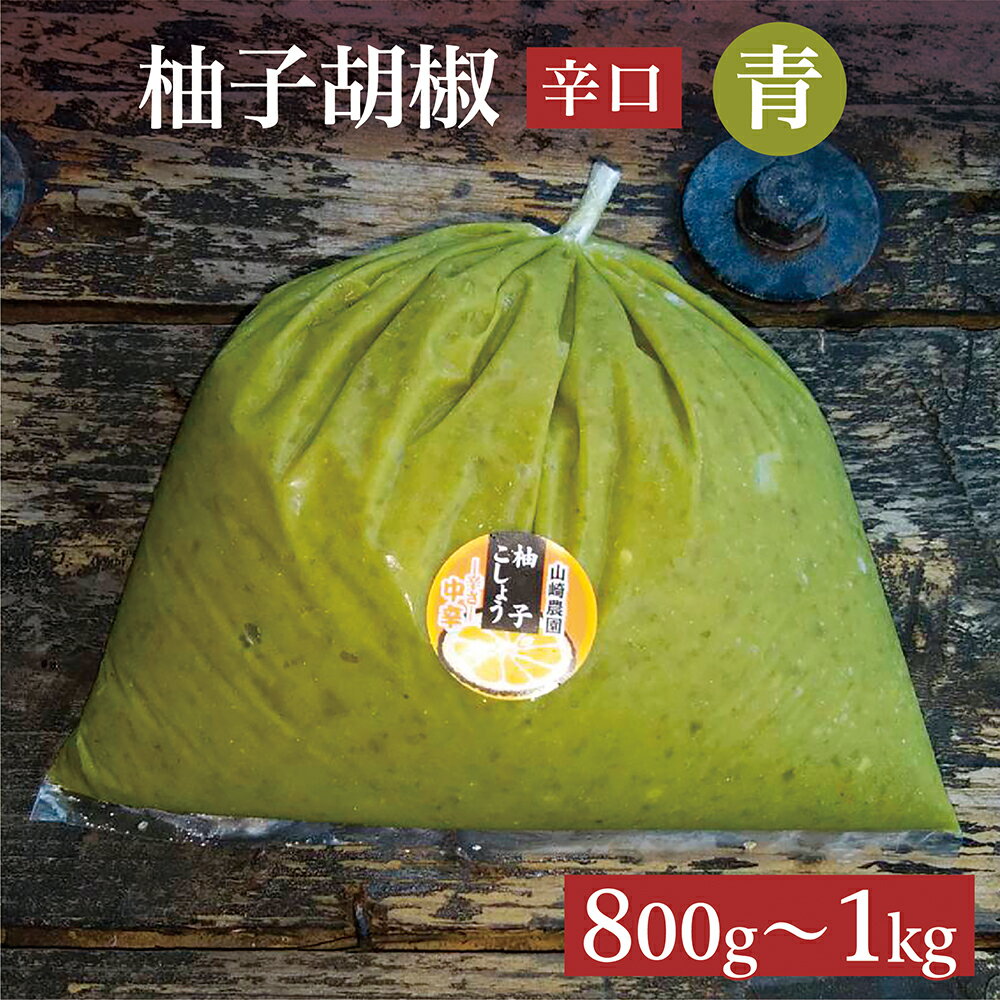 【ふるさと納税】辛口 銀座の超有名店でも使用！ 柚子こしょう 800g / 1kg 【青】柚子胡椒 ゆずこしょう 柚子こしょう 柚子 胡椒 佐賀 佐賀県産 b-182