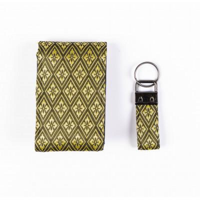 ふるさと納税 朝倉市 【カードケース小とキーホルダー】菊菱(ジャバラ) |  | 01