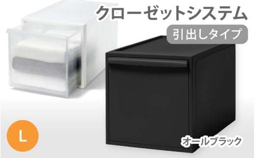 クローゼットシステム 引出しタイプL　CS-D3 (7色からお好きなカラーが選べる)  ／ オールブラック  収納 ライクイット like-it 奈良県 葛城市【like098-4A】