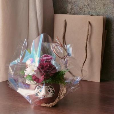 ふるさと納税 戸田市 お正月　福飾り　紅だるまフラワーアレンジメント |  | 01