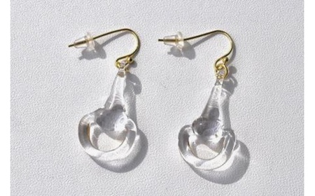 ハーフビットピアス CLEAR(イヤリングに変更可) | ピアス アクセサリー