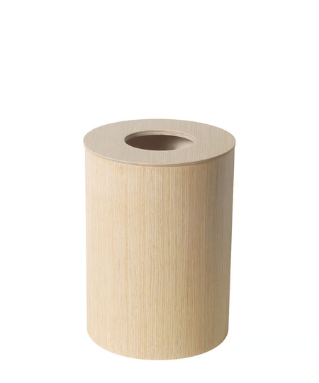 ごみ箱 ダストボックス ゴミ箱 おしゃれ サイトーウッド BASKET ドーナツ型 蓋付き ホワイトオークグレイン インテリア スリム Mサイズ SAITOWOOD 藤枝家具 No.952H