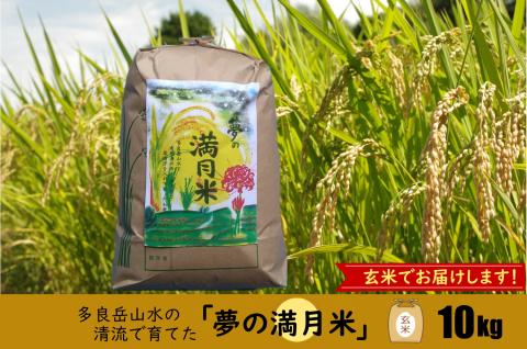 O-162 多良岳山水の清流で育てた「夢の満月米」10㎏（玄米）