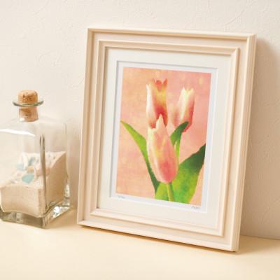 ふるさと納税 茨木市 イラスト作家「菜生」アートフレーム〈チューリップB〉花 |  | 02