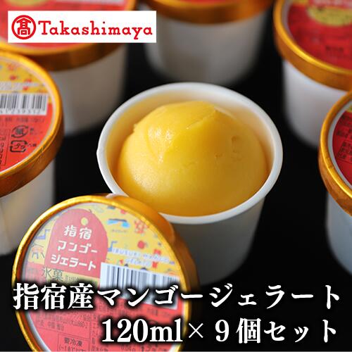 【ふるさと納税】＜高島屋選定品＞指宿マンゴージェラート9個セット(120ml×9個) アイス ジェラート シャーベット アイスクリーム 詰め合わせ 送料無料 【高島屋】