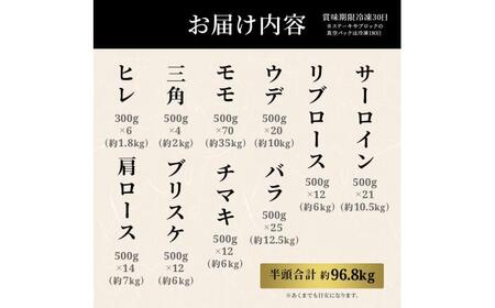 長崎和牛 牛半頭分買い　一括納品[JGV018]