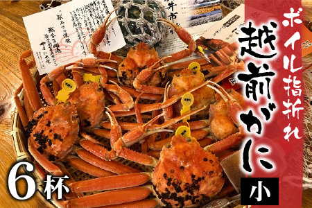 【先行予約】名人が茹でる 指折れ訳あり越前がに(小) 6杯 やまに仕込み【1月発送分】 [F-4352_01]