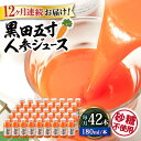 【ふるさと納税】【12回定期便】 黒田五寸人参ジュース180ml 42本セット 総計504本 / ジュース じゅーす にんじん ニンジン 人参 ニンジンジュース 人参ジュース 野菜ジュース やさいジュース ドリンク 飲料水 / 大村市 / おおむら夢ファームシュシュ[ACAA115]