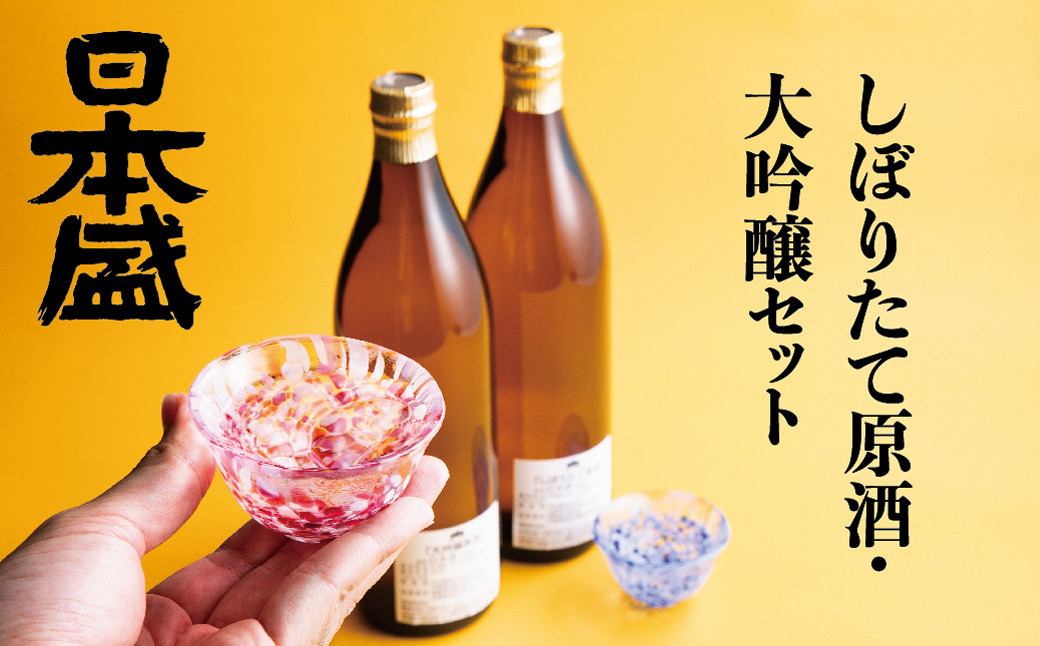 
            日本盛　しぼりたて原酒・大吟醸セット
          
