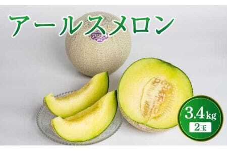 【先行予約】アールスメロン 2玉入り 合計約3.4kg【2026年6月上旬〜6月下旬頃発送予定】
