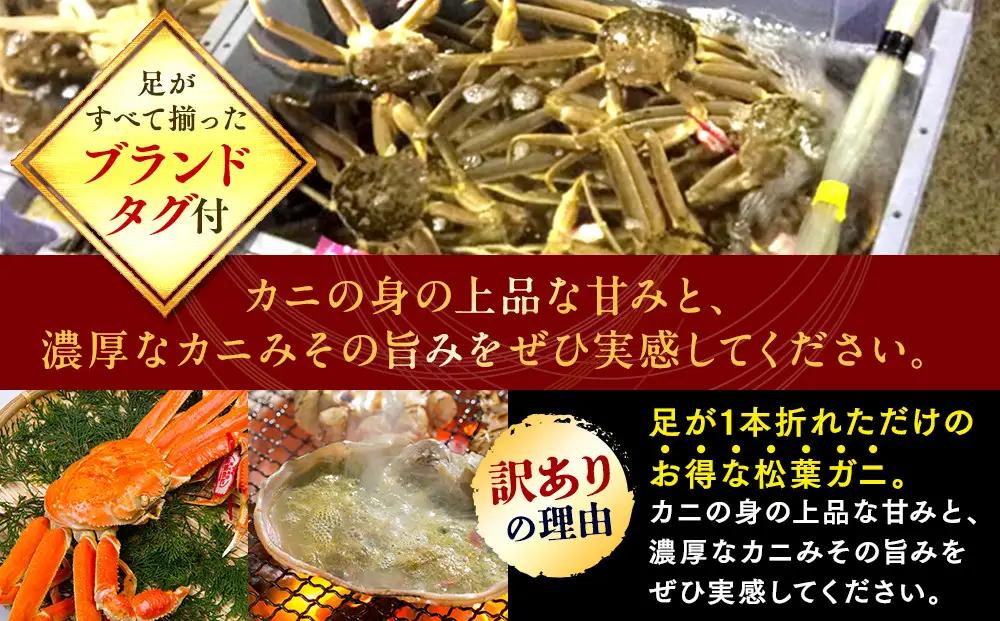 【活】足1本なし 訳あり 松葉ガニ 中1枚（700g前後）| カニ 松葉ガニ タグ付き 【着日指定不可】※2026年11月上旬～2027年3月下旬頃に順次発送予定 | カニ 松葉ガニ
