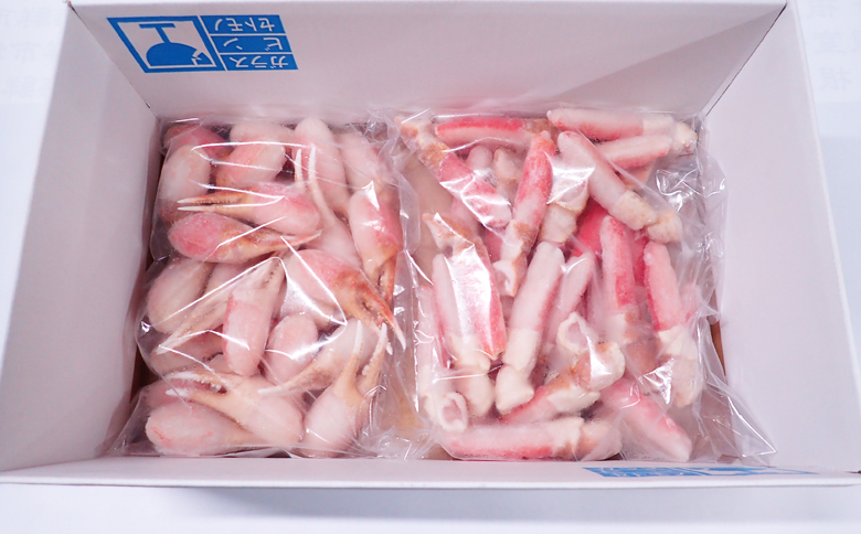 ＜12月10日決済分まで年内配送＞根室海鮮市場＜直送＞本ズワイガニ(爪棒肉ポーション・爪下棒肉ポーション)1.6kgセット C-28032