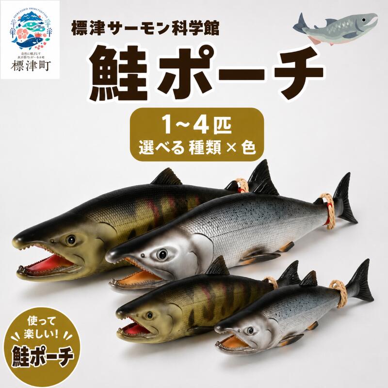 【ふるさと納税】 【スピード発送】 鮭ポーチ 選べる 1匹 ~ 4匹 S・Lサイズ × 魚種 ( ギンケ・ブナケ) 子供 子ども こども 水族館 科学館 GW ゴールデンウィーク 夏休み 夏