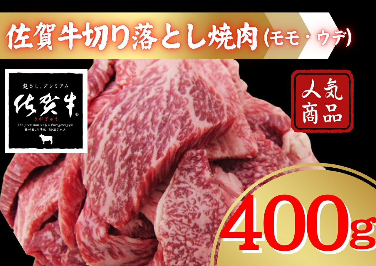 【ふるさと納税】佐賀牛切り落とし焼肉（モモ、ウデ）400g 207-J1911