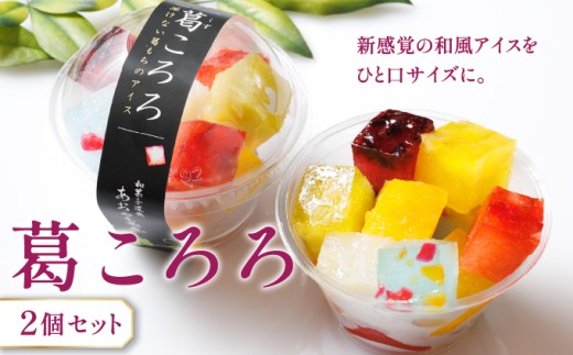 葛ころろ2個セット | 和風アイス 和菓子 アイス フルーツ スイーツ 菓子 デザート お土産 芦屋市 芦屋 ギフト 贈り物 お祝い 誕生日
