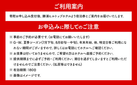勝浦ヒルトップホテル 宿泊券  食事なし 休前日 1組2名様 勝浦ヒルトップホテル《30日以内に出荷予定(土日祝除く)》【配送不可地域：離島】