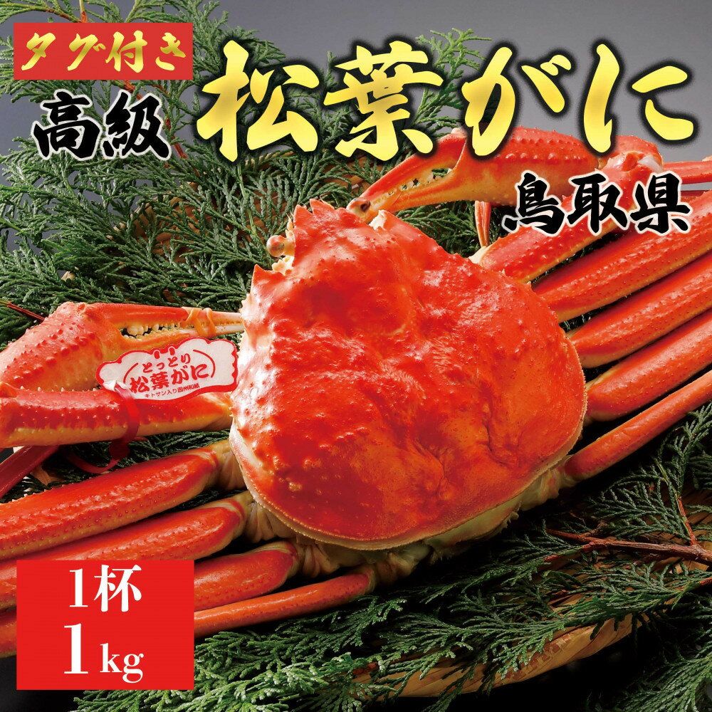 【ふるさと納税】【2026年1月～2026年3月発送】特撰 松葉がに（茹）【ブランドタグ付き】1kg超の大きいサイズ 食べ応えあり 特大1杯