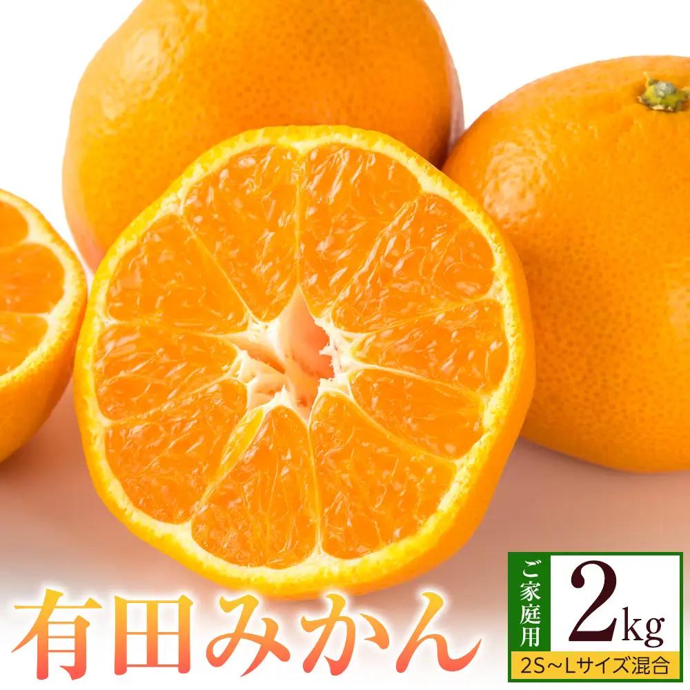 みかん ご家庭用 有田みかん 約2kg 2S～Lサイズ 混合