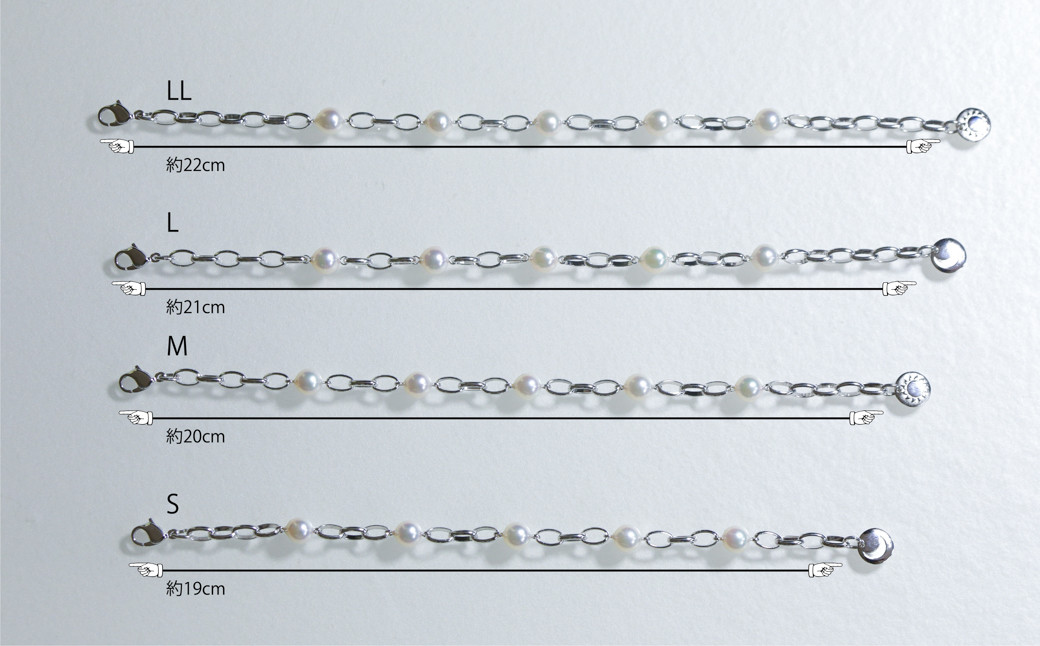 ジェンダーレス！ Akoyaブレスレット(L)