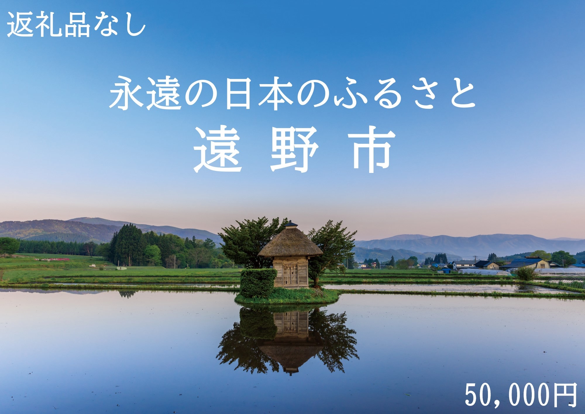 【返礼品なし】遠野市ふるさと納税　50,000円