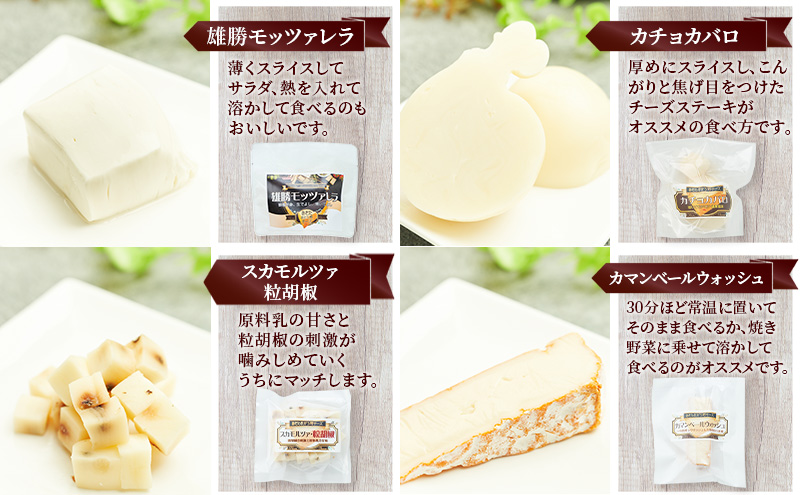秋田 羽後 チーズアソート4種/定番セット［明通りチーズ工房］モッツァレラ・カチョカバロ・スカモルツァ・カマンベールウォッシュ【 チーズ アソート 詰合せ セット バラエティ 乳製品 ワイン 麦酒 ビ