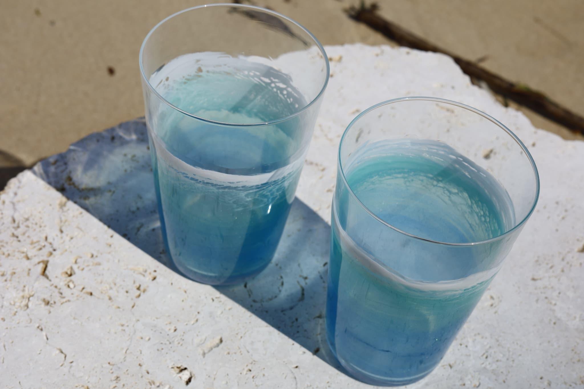 波アートグラス 400ml ペア DP12