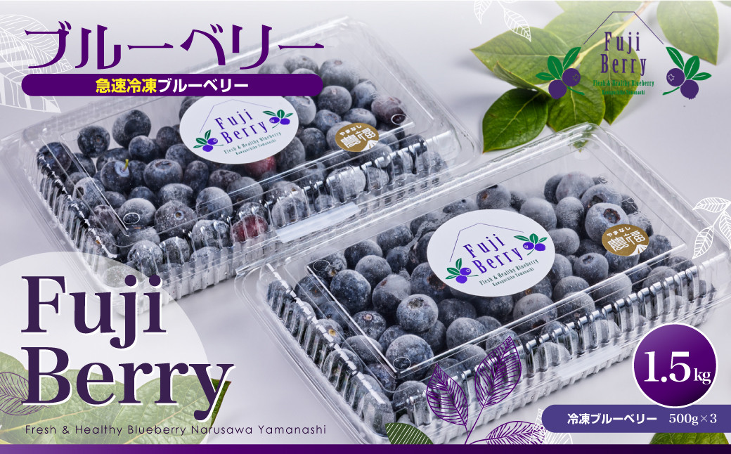 
Fuji Berry 急速冷凍ブルーベリー1.5kg NSAA009
