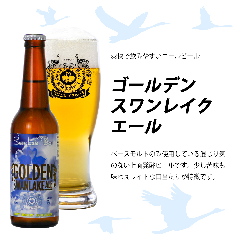 ビ－ル スワンレイクビール 金賞受賞入り ゴールデンスワンレイクエール2本セット 阿賀野市 新潟県 阿賀野 クラフト 飲み比べ クラフトビール お酒 1S45006