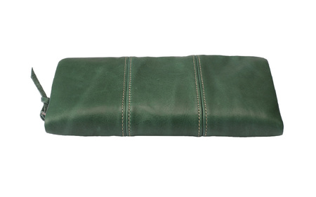 豊岡財布　牛革ラウンドファスナー長財布 ミント