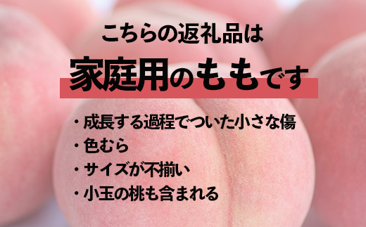 No.2155福島のもも　家庭用あかつき　約5kg【2025年発送】