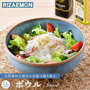 【ふるさと納税】【波佐見焼】テラコッタ BLUE ボウル （LL） 皿 食器 大鉢 【利左エ門窯】 [QB56]