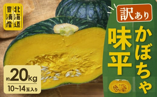 
            【2025年9月以降発送】【訳あり】北海道 豊浦産 かぼちゃ 味平 約20kg 10～14玉入り 【ふるさと納税 人気 おすすめ ランキング 野菜 その他野菜 かぼちゃ 南瓜 カボチャ 国産 味平 おいしい 美味しい 北海道 豊浦町 送料無料】 TYUH007
          